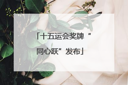 十五运会奖牌“同心跃”发布