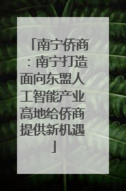 南宁侨商：南宁打造面向东盟人工智能产业高地给侨商提供新机遇