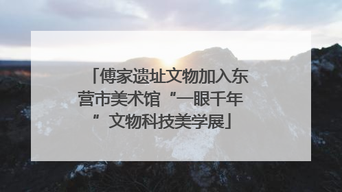 傅家遗址文物加入东营市美术馆“一眼千年”文物科技美学展