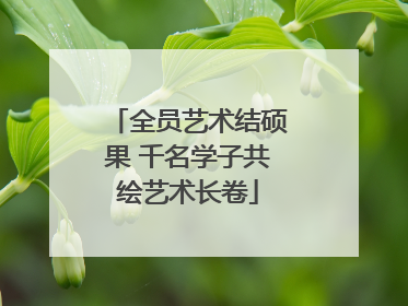 全员艺术结硕果 千名学子共绘艺术长卷