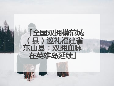 全国双拥模范城（县）巡礼福建省东山县：双拥血脉在英雄岛延续