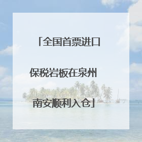 全国首票进口保税岩板在泉州南安顺利入仓