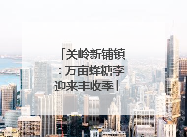 关岭新铺镇：万亩蜂糖李迎来丰收季