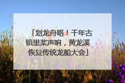 划龙舟咯！千年古镇里桨声响，黄龙溪恢复传统龙船大会