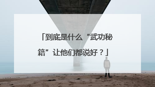 到底是什么“武功秘籍”让他们都说好？