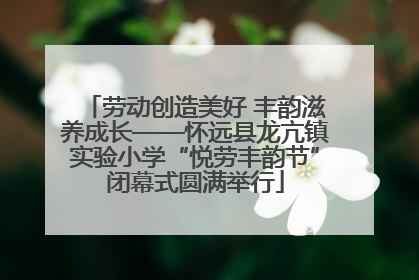 劳动创造美好 丰韵滋养成长——怀远县龙亢镇实验小学“悦劳丰韵节”闭幕式圆满举行