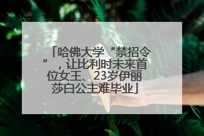 哈佛大学“禁招令”，让比利时未来首位女王、23岁伊丽莎白公主难毕业