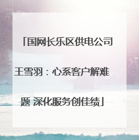 国网长乐区供电公司王雪羽：心系客户解难题 深化服务创佳绩