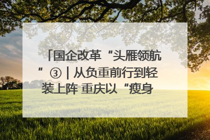 国企改革“头雁领航”③｜从负重前行到轻装上阵 重庆以“瘦身”谋“健体”