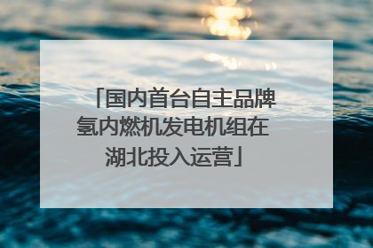 国内首台自主品牌氢内燃机发电机组在湖北投入运营