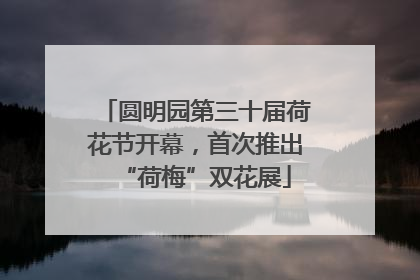 圆明园第三十届荷花节开幕，首次推出“荷梅”双花展