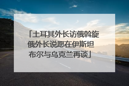 土耳其外长访俄斡旋 俄外长说愿在伊斯坦布尔与乌克兰再谈