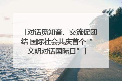 对话觅知音、交流促团结 国际社会共庆首个“文明对话国际日”