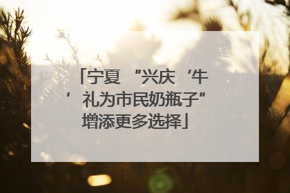 宁夏 “兴庆‘牛’礼为市民奶瓶子”增添更多选择