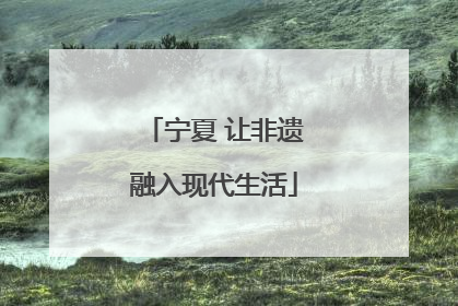 宁夏 让非遗融入现代生活