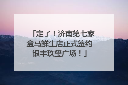 定了！济南第七家盒马鲜生店正式签约银丰玖玺广场！