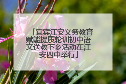 宜宾江安义务教育赋能提质轮训初中语文送教下乡活动在江安四中举行