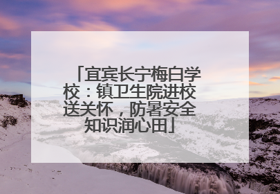 宜宾长宁梅白学校：镇卫生院进校送关怀，防暑安全知识润心田