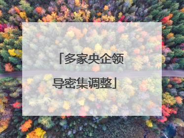 多家央企领导密集调整