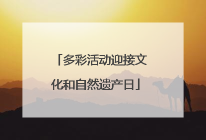 多彩活动迎接文化和自然遗产日