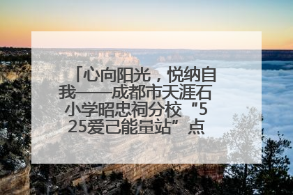 心向阳光，悦纳自我——成都市天涯石小学昭忠祠分校“525爱己能量站”点亮孩子心灵之旅