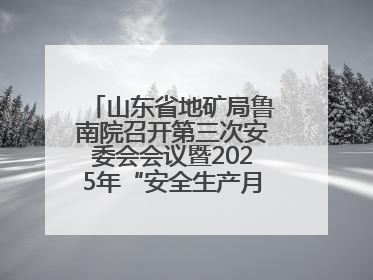 山东省地矿局鲁南院召开第三次安委会会议暨2025年“安全生产月”活动启动仪式
