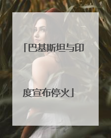 巴基斯坦与印度宣布停火