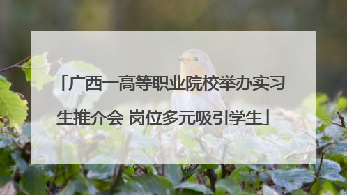 广西一高等职业院校举办实习生推介会 岗位多元吸引学生