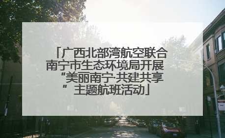 广西北部湾航空联合南宁市生态环境局开展“美丽南宁·共建共享”主题航班活动