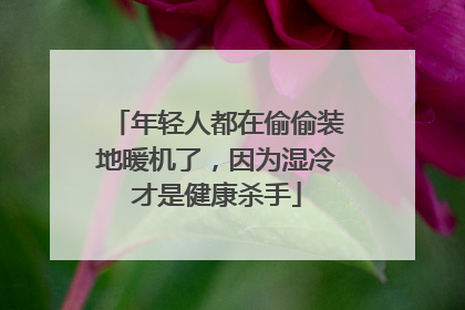 年轻人都在偷偷装地暖机了，因为湿冷才是健康杀手