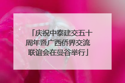 庆祝中泰建交五十周年暨广西侨界交流联谊会在曼谷举行
