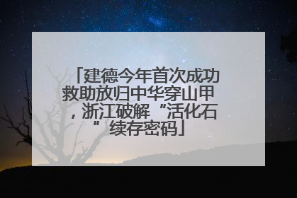 建德今年首次成功救助放归中华穿山甲，浙江破解“活化石”续存密码
