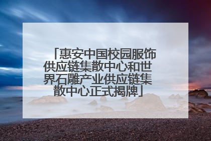 惠安中国校园服饰供应链集散中心和世界石雕产业供应链集散中心正式揭牌