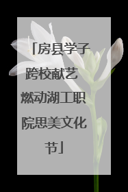 房县学子跨校献艺 燃动湖工职院思美文化节