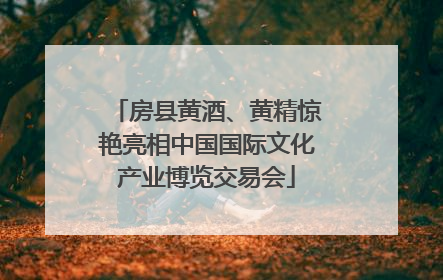 房县黄酒、黄精惊艳亮相中国国际文化产业博览交易会