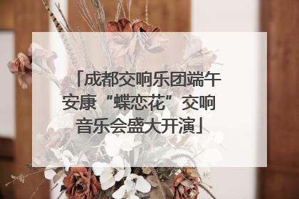 成都交响乐团端午安康“蝶恋花”交响音乐会盛大开演