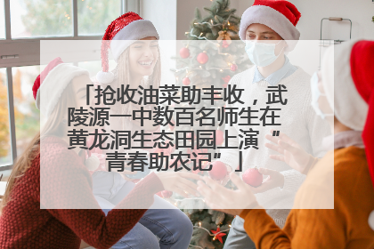 抢收油菜助丰收，武陵源一中数百名师生在黄龙洞生态田园上演“青春助农记”