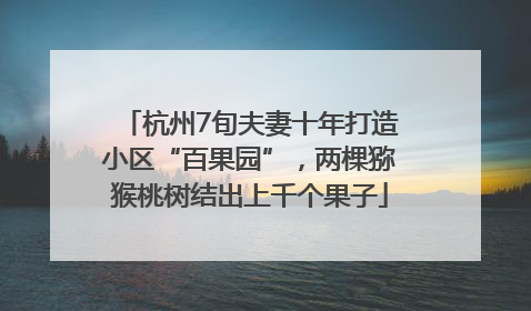 杭州7旬夫妻十年打造小区“百果园”，两棵猕猴桃树结出上千个果子