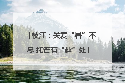 枝江：关爱“暑”不尽 托管有“趣”处