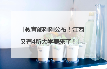 教育部刚刚公布！江西又有4所大学要来了！