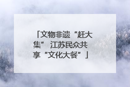 文物非遗“赶大集” 江苏民众共享“文化大餐”
