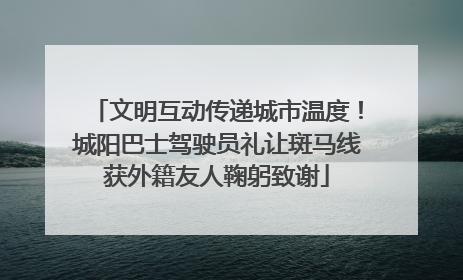 文明互动传递城市温度！城阳巴士驾驶员礼让斑马线获外籍友人鞠躬致谢