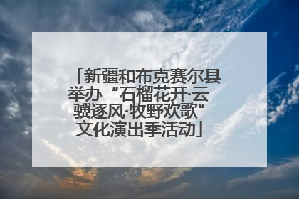 新疆和布克赛尔县举办“石榴花开·云骥逐风·牧野欢歌”文化演出季活动