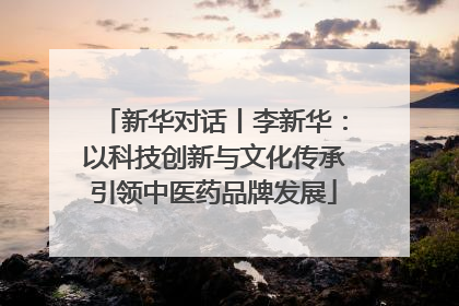 新华对话丨李新华：以科技创新与文化传承引领中医药品牌发展