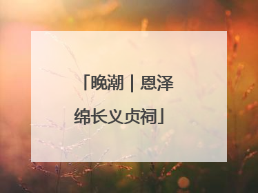晚潮｜恩泽绵长义贞祠