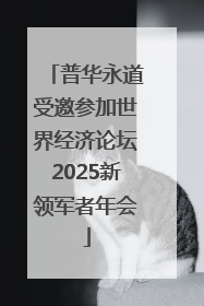 普华永道受邀参加世界经济论坛2025新领军者年会