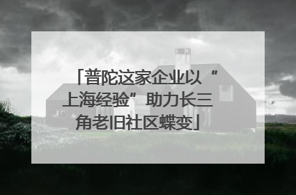 普陀这家企业以“上海经验”助力长三角老旧社区蝶变