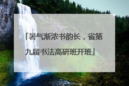 暑气渐浓书韵长，省第九届书法高研班开班