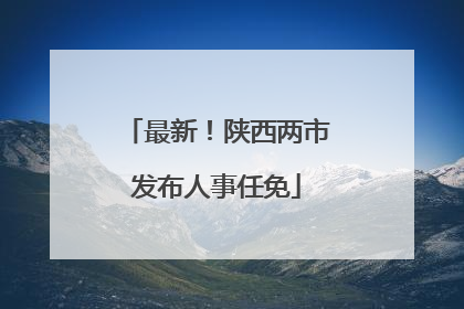 最新！陕西两市发布人事任免