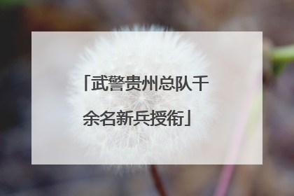 武警贵州总队千余名新兵授衔